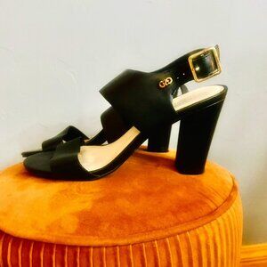 Cole Haan Grand Os Black Leather Heels